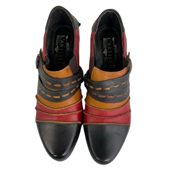 L’ARTISTE Wondrous Red Leather Bootie - Picture 2 of 7